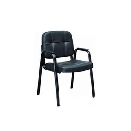 Fauteuil Visiteur VISI en mèche structure chromée avec Accoudoirs