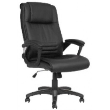 Fauteuil Président NILS en simili Cuir Noir