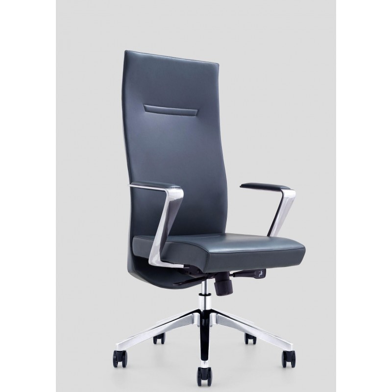 Fauteuil Président CONCORDE en Cuir Noir