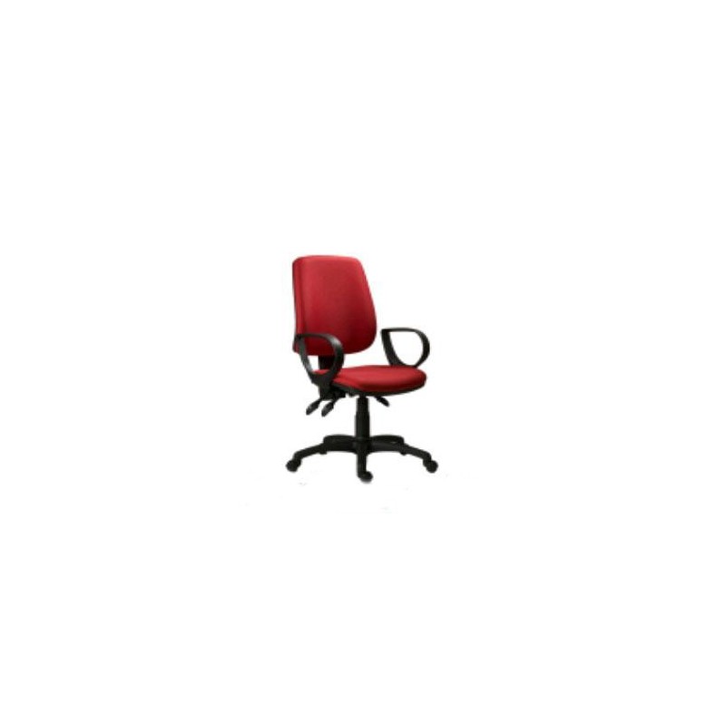 Fauteuil Opérateur ATHEA en tissu rouge