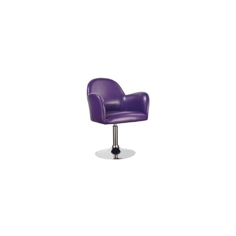 Fauteuil pivotant DENVER en simili cuir structure chrome Coloris aux choix