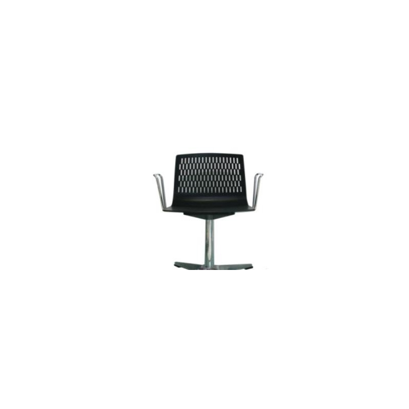 Fauteuil Pivotant CITY en Pvc Structure chrome