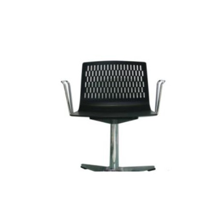 Fauteuil Pivotant CITY en Pvc Structure chrome