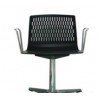 Fauteuil Pivotant CITY en Pvc Structure chrome