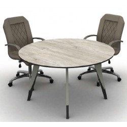 Table de reunion ronde TREND en bois