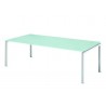 Table de réunion VERRA en verre sablé 180x90 cm