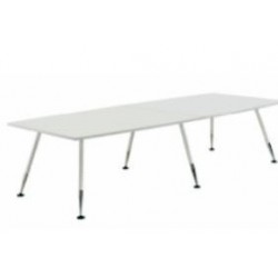 Table de réunion DESIGN 320 x 120 X 75 cm en verre sablé et métal
