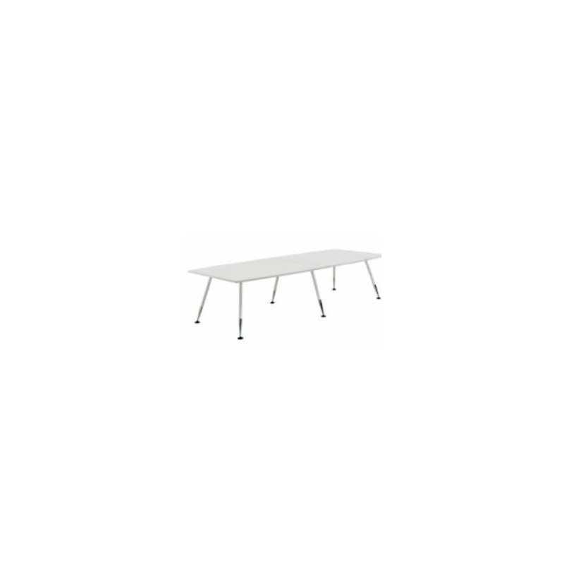 Table de réunion DESIGN 320 x 120 X 75 cm en verre sablé et métal