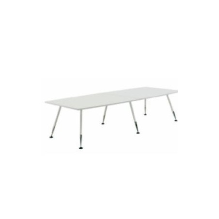 Table de réunion DESIGN 320 x 120 X 75 cm en verre sablé et métal
