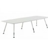 Table de réunion DESIGN 320 x 120 X 75 cm en verre sablé et métal