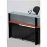 Comptoir d'accueil Droit 180° OPTIMA 140 x 110 x 75 cm coloris au choix