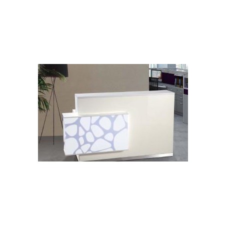 Comptoir de réception MILLENIUM 180 x 75 x 110 cm blanc