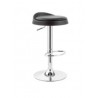Tabouret JOY en cuir synthétique Noir& Chrome