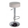 Tabouret CIRCLE en simili cuir et chrome Coloris au choix avec repose pied