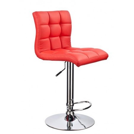Tabouret FLORENCE en simili cuir & chrome Coloris au choix