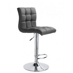 Tabouret FLORENCE en simili cuir & chrome Coloris au choix