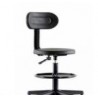 Tabouret de travail en POLYPROPYLÈNE pivotant à roulettes / hauteur réglable