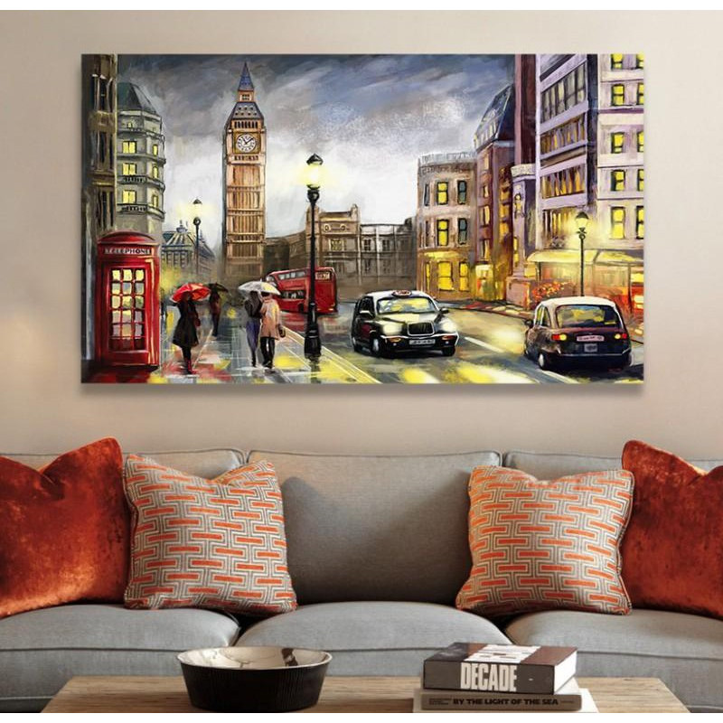  Tableau décoratif London city imprimé en HD 100x60 cm 