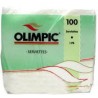  Serviette de table blanche Olimpic 100 unités 
