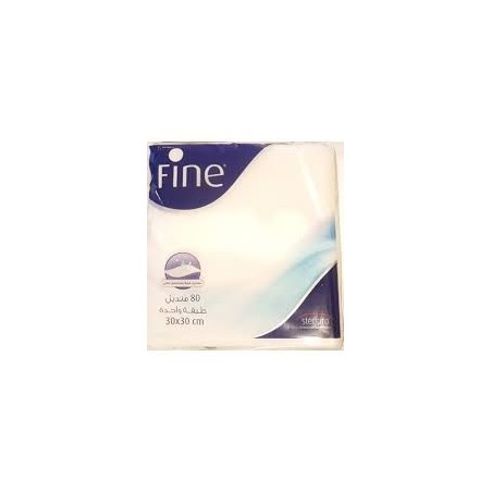  Lot de 3 paquets de 80 serviettes de table FINE 