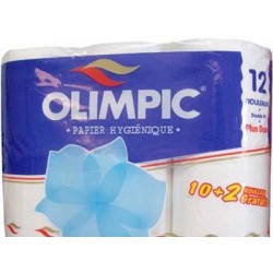  Papier hygiénique Bleu Olimpic X 10 + 2 gratuits 
