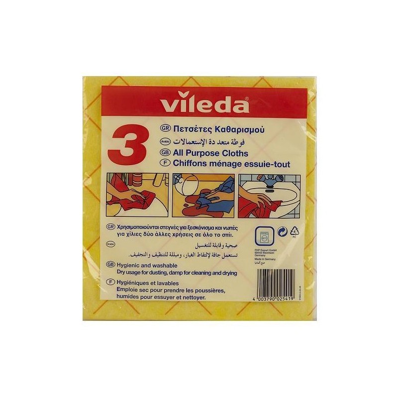 Chiffon Essui-tout Multiusage Vileda 3 Pcs 