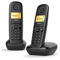  Gigaset A170 DUO - Téléphone sans Fil ECO DEC Duo Noir 