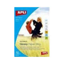 Papier photo Super brillant APLI Jet d'encre A4 180g/m² pochette de 10 feuilles 