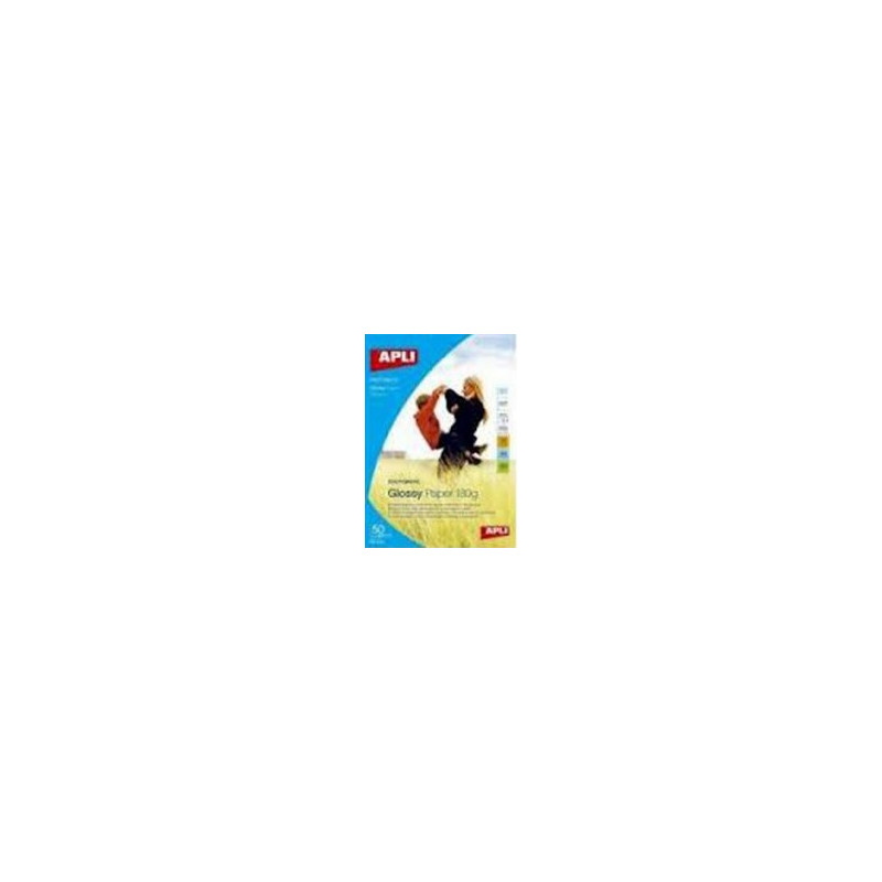 Papier photo Super brillant APLI Jet d'encre A4 180g/m² pochette de 10 feuilles 