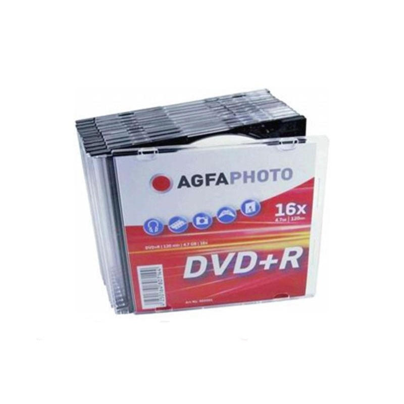  Boite de 10 DVD-R Vierges AGFA en pochette 