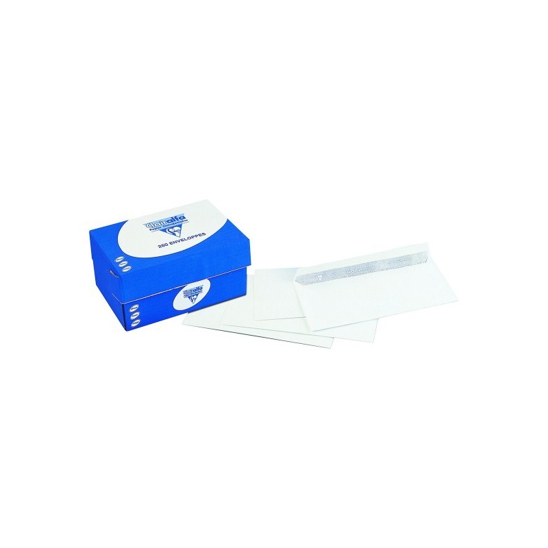  Boite de 250 enveloppes blanches CLAIRALFA 162X229 mm 90g/m² avec fenêtre 