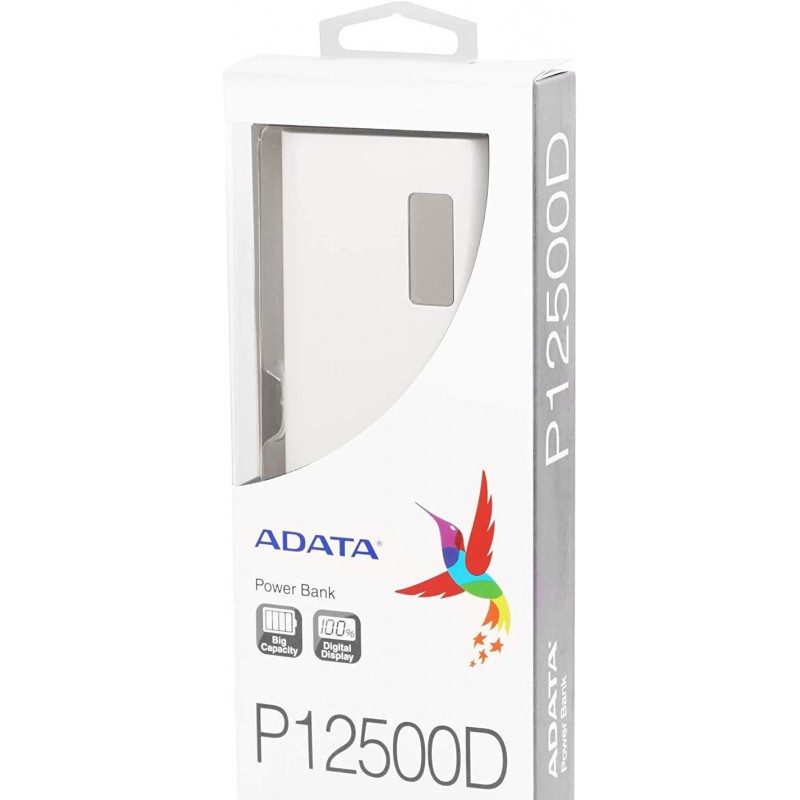  Power Bank Adata 12500 mAh Noir/Blanc 