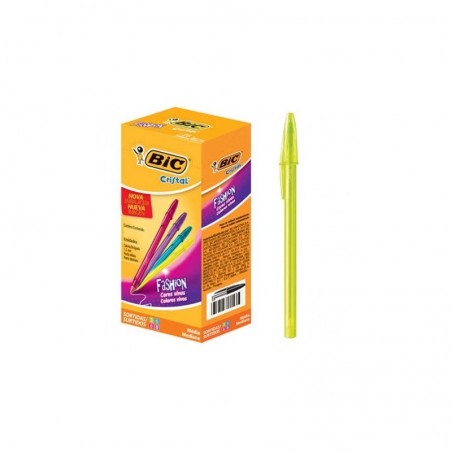 STYLO BILLE BIC FASHION VERT CITRON