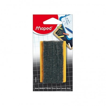 Brosse pour ardoise noire et blanche en blister - Maped