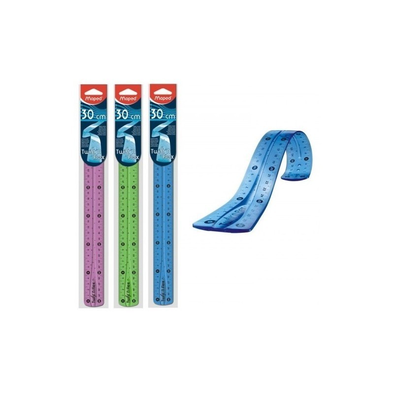 REGLE PLATE 30CM TWIST AND FLEX MAPED