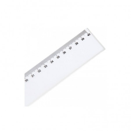 Regle plate 40 cm Deli avec étui