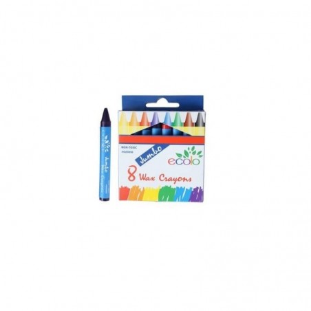 Boite de 8 gros crayons cire Ecolo