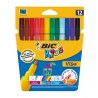 Pochette 12 feutres Bic Kids Visa pointe fine