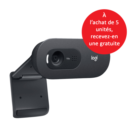 A l'achat de 5 unités de la Webcam Logitech C505e, recevez la 6ème gratuitement