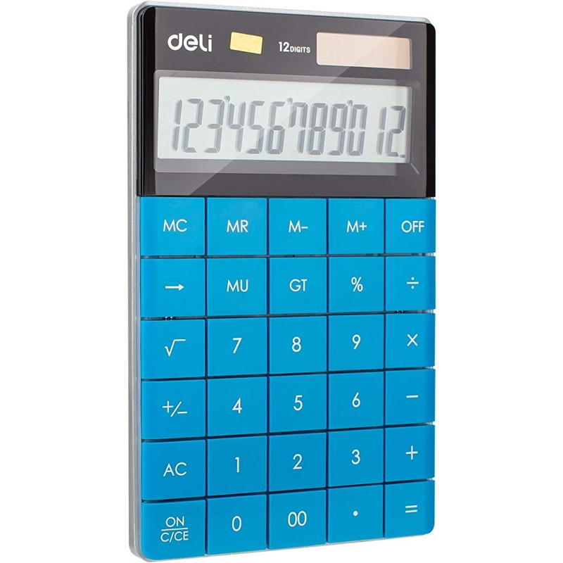 CALCULATRICE DE BUREAU DELI E1589 BLEU