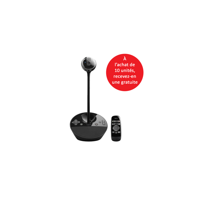 A l'achat de 10 unités de la Logitech BCC950 ConferenceCam, recevez la 11ème gratuitement