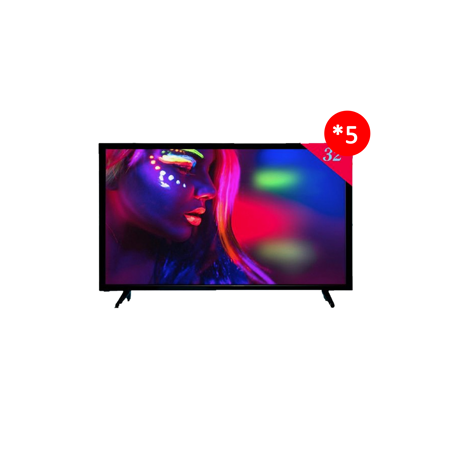 Promo 5 TV ITEL S3250 32" LED HD 60Hz resolution 1366*7668 2 HDMI garantie 1an+BA 200Dhs Offert