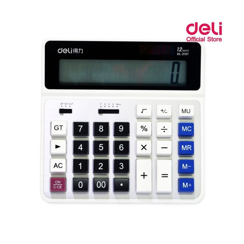 Deli CALCULATRICE DE BUREAU 2137 BLANC