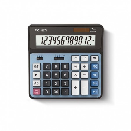 Calculatrice Bureau Deli 2137 Bleu Fournishop - Grand Écran, Pratique et Fiable | Maroc