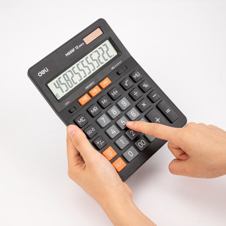 Calculatrice à double mémoire Deli-EM444