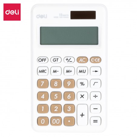 Calculatrice portative Deli-EM120 BLANC