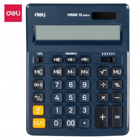 Calculatrice à double mémoire Deli-EM888F BLEU