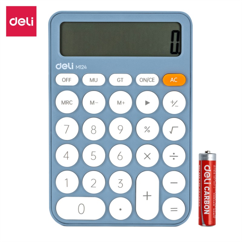Calculatrice Deli-EM124 BLEU