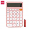 Calculatrice Deli-EM124 ROSE
