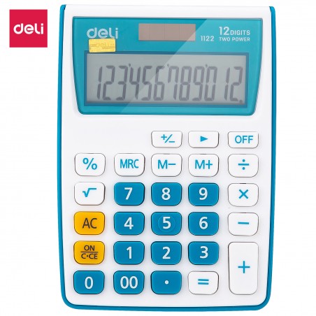 Calculatrice portative Deli-E1122 BLEU